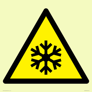 W010 Warning: Low temperature/freezing conditions